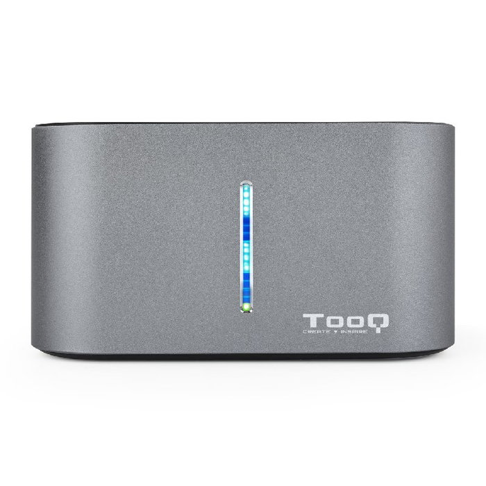 TooQ TQDS-805G Docking Station 2.5' / 3.5' para HDD/SSD SATA, USB 3.0, Clonación de Discos, hasta 8TB, Plug & Play, Windows/Mac/Linux